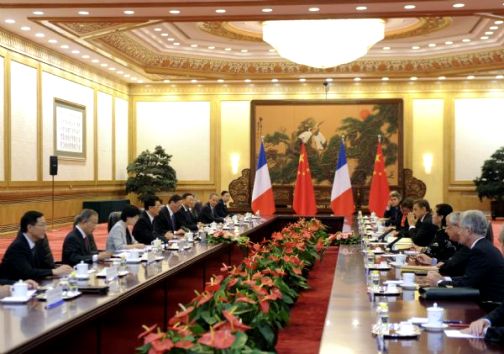 Chinese president meets French counterpart Sarkozy to discuss ...